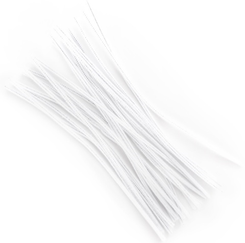 DRUCIKI PLUSZOWE 30CM BIAŁE 25SZT.