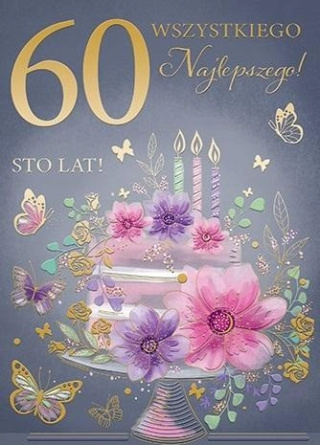KARTKA A5 60- URODZINY
