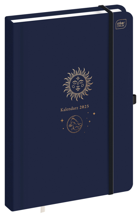 Kalendarz książk.B5 192 Met.Golden Sun 2025