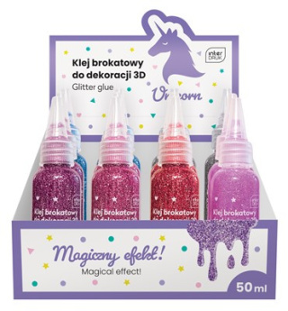 Klej brokat do dekor 3D 50ml UNICORN(12)