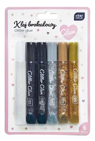 Klej brokatowy do dekor.6x10,5ml GLAM