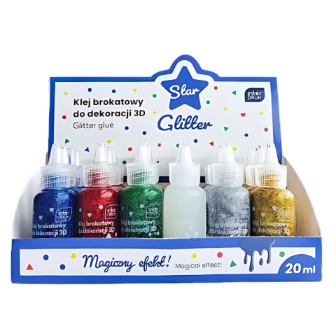 Klej brokatowy do dekoracji 3D 20ml STAR
