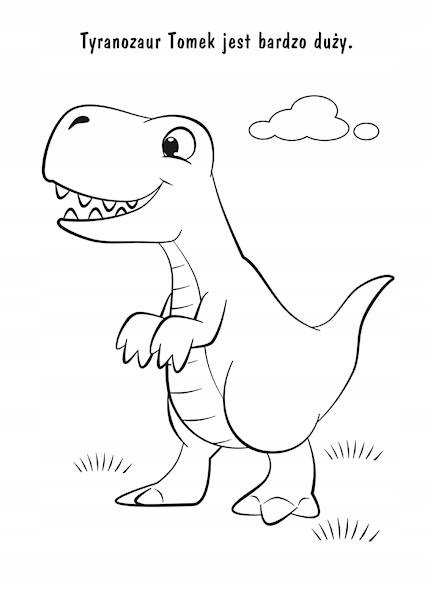MOJA KOLOROWANKA Z NAKLEJKAMI - DINOZAURY