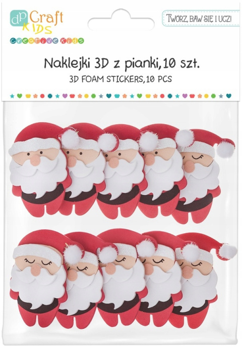 NAKLEJKI 3D Z PIANKI MIKOŁAJE 10 SZT. NAKLEJKI 3D Z PIANKI MIKOŁAJE 10 SZT.