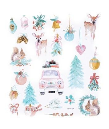 NAKLEJKI Z BROKATEM - JOLLY CHRISTMAS, 23 SZT. NAKLEJKI Z BROKATEM - JOLLY CHRISTMAS, 23 SZT.