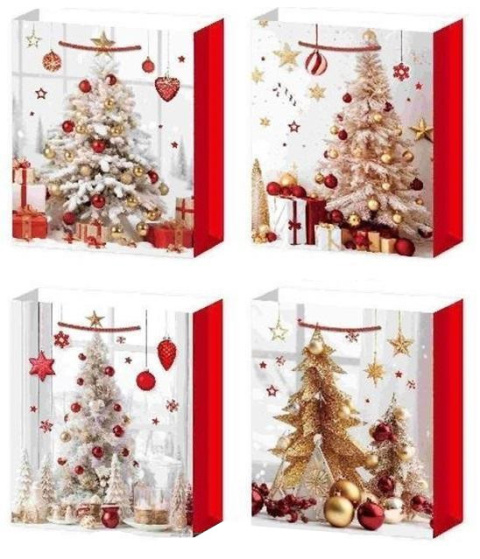 TOREBKA OZDOBNA BN M 26X32X12 (12)CHOINKA ZŁOCONA TOREBKA OZDOBNA BN M 26X32X12 (12)CHOINKA ZŁOCONA