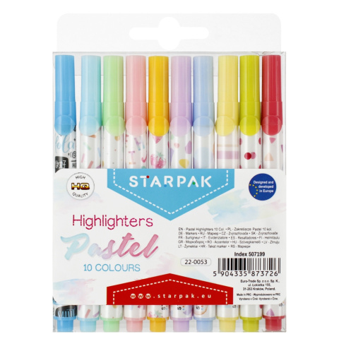 ZAKREŚLACZ 10KOL PASTEL STK ETUI 12 ZAKREŚLACZ 10KOL PASTEL STK ETUI 12